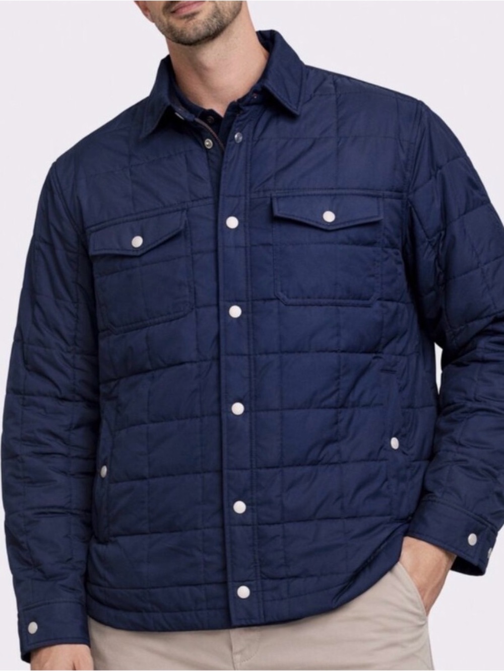 Robert Graham Quilted Navy Jacket NWT